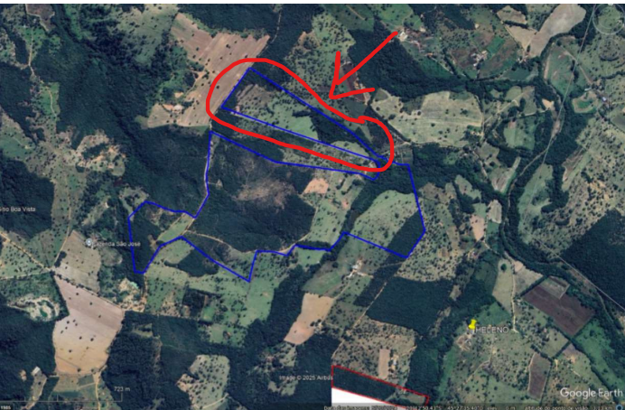 GLEBA DE TERRRAS | 15 HECTARES, 44 ARES E 45 CENTIARES | FAZENDA SANTANA | ARCOS/MG - Possibilidade de Parcelamento — Imagem